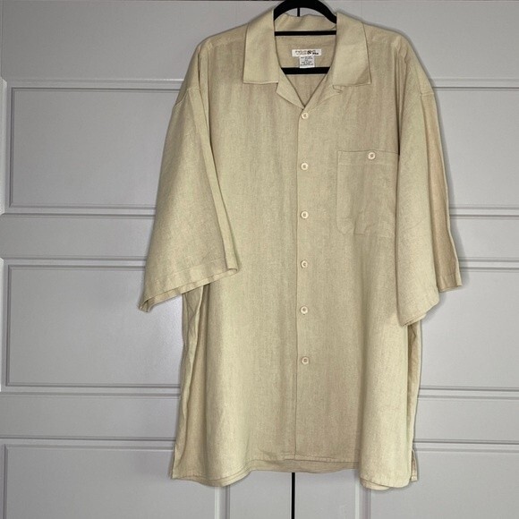 Trust USA Linen Blend 3XL Button Down Shirt - Picture 1 of 5